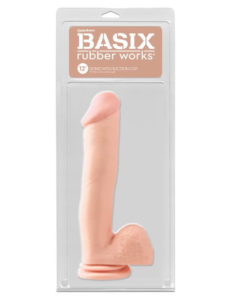 "Basix Rubber Works 12"" Dong W/suction Cup"